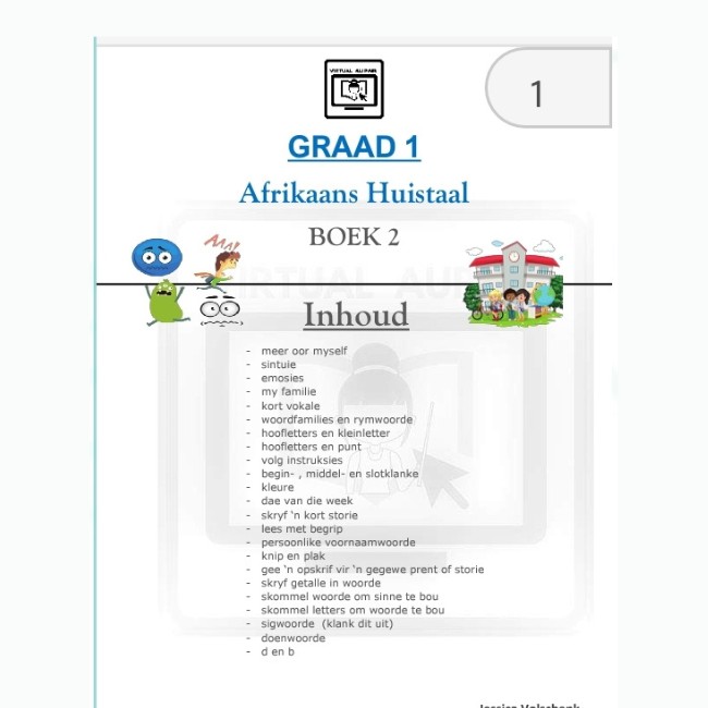 Graad Afrikaans Huistaal Pakket Kwartaal Virtual Au Pair Shop