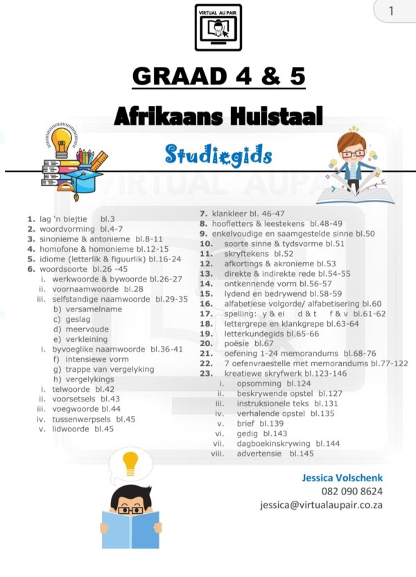 gr4-5 Afrikaans Huistaal Opsommingsboek