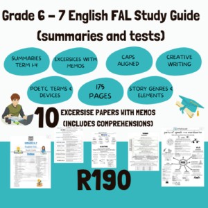 grade 6-7 english fal study guide