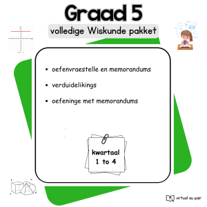 Graad 5 Wiskunde