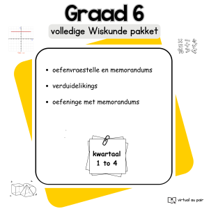 Graad 6 Wiskunde