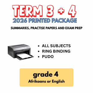 Grade 4 Printed Summaries 2026 exam package