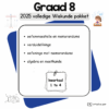 Graad 8 Wiskunde PDF toetse en antwoorde 2025