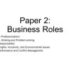 Grade 12 Business Studies Paper 2 PDF summary: Business Roles