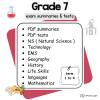 Grade 7 PDF summaries and tests with Mathematics