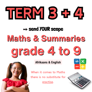 Term 3 and 4 Maths and Summaries