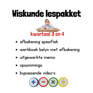 Wiskunde Lespakket afbakening spesifiek kwartaal 3 en 4