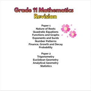 Grade 11 Mathematics Revision Paper 1 and 2