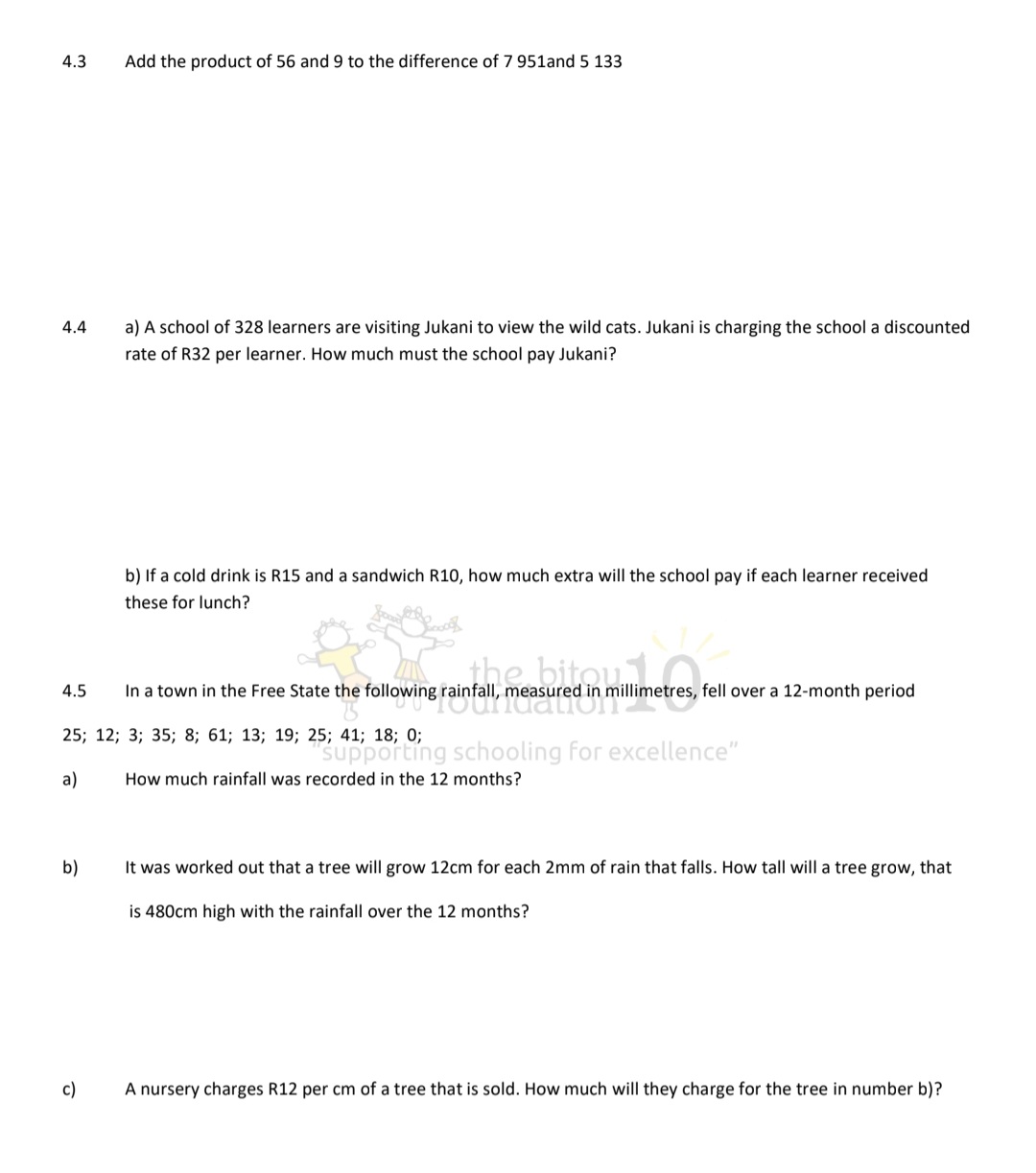 Grade 6 Mathematics Term 1 +2 Revision - Image 3