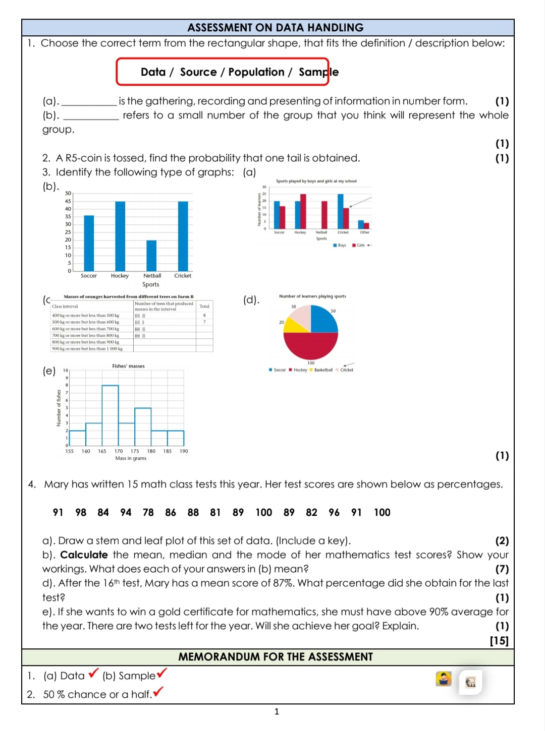 Grade 7 Mathematics Term 3 + 4 Revision - Image 5