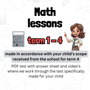 Math Lessons term 1-4 scope specific 2026