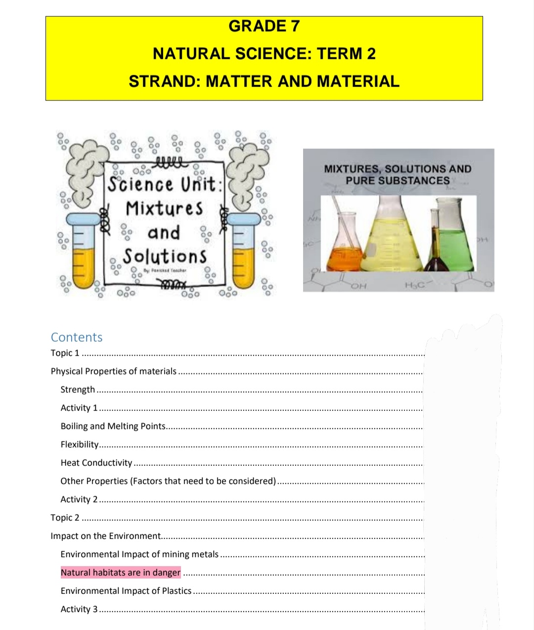 Grade 7 Natural Science Summary ( Term 1 - 4) - Image 7