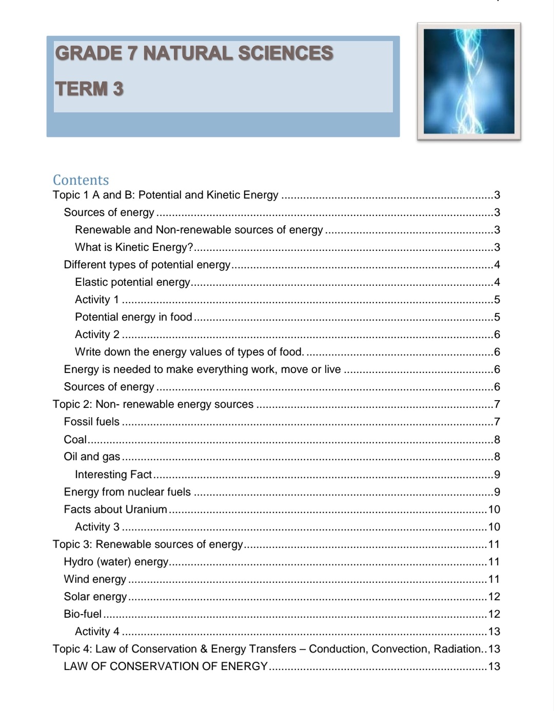 Grade 7 Natural Science Summary ( Term 3 + 4) - Image 2