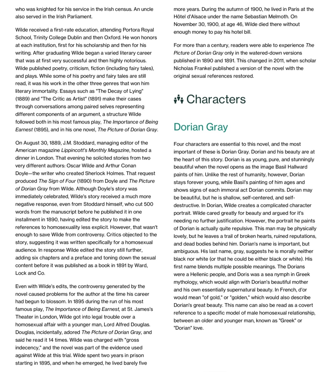 The Picture of Dorian Gray Study Guide - Image 2