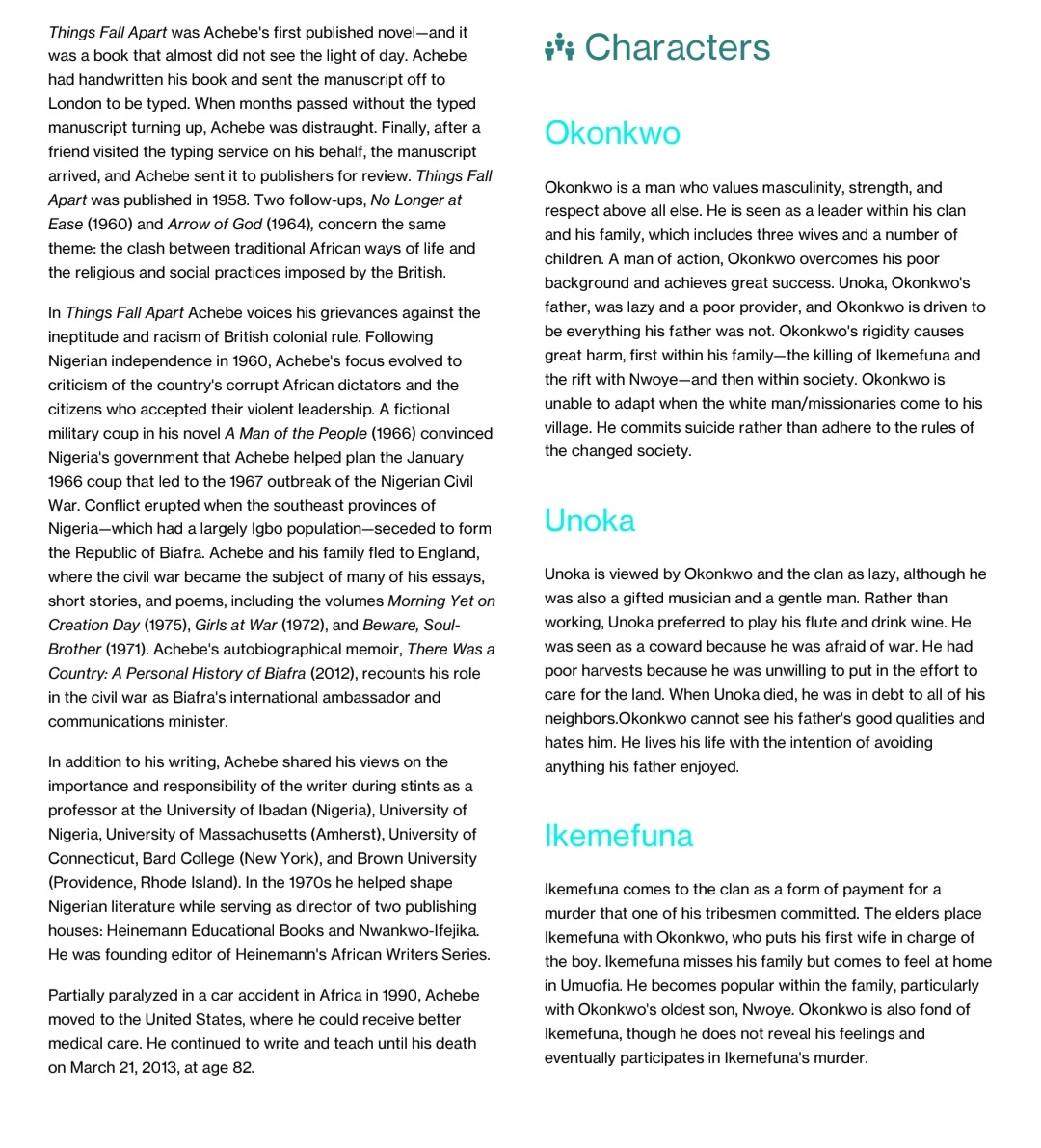 Things Fall Apart Study Guide - Image 2