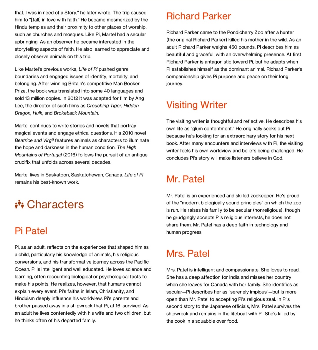 Life of Pi Study Guide - Image 2
