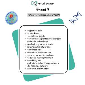 Graad 9 Natuurwetenskappe Kwartaal 4
