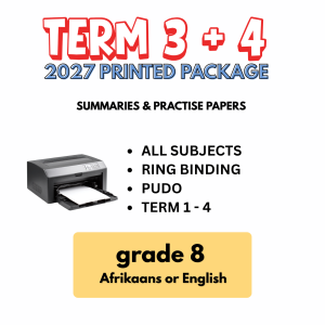 Grade 8 Printed Summaries 2027