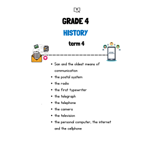 Grade 4 History Term 4