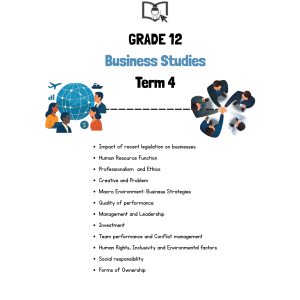 Grade 12 Business studies Term 4