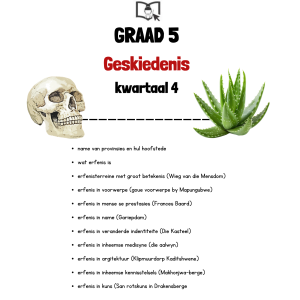 Graad 5 Geskiedenis Kwartaal 4